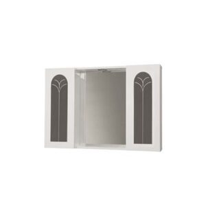 Specchiera da bagno due ante con vetro palme