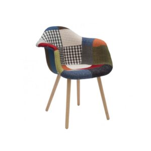 Sedia Patchwork con braccioli