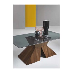 Tavolino Scirocco Teak con piano in vetro